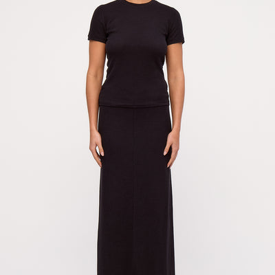 Rib Hemp T-Shirt - Black