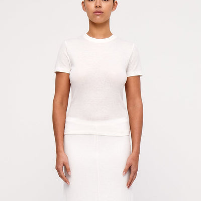 Rib Hemp T-Shirt - White