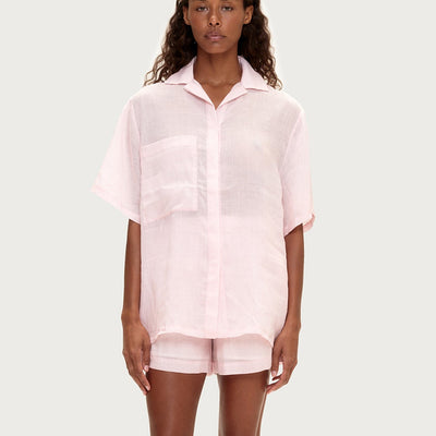 Soft Pink Ramie Shirt