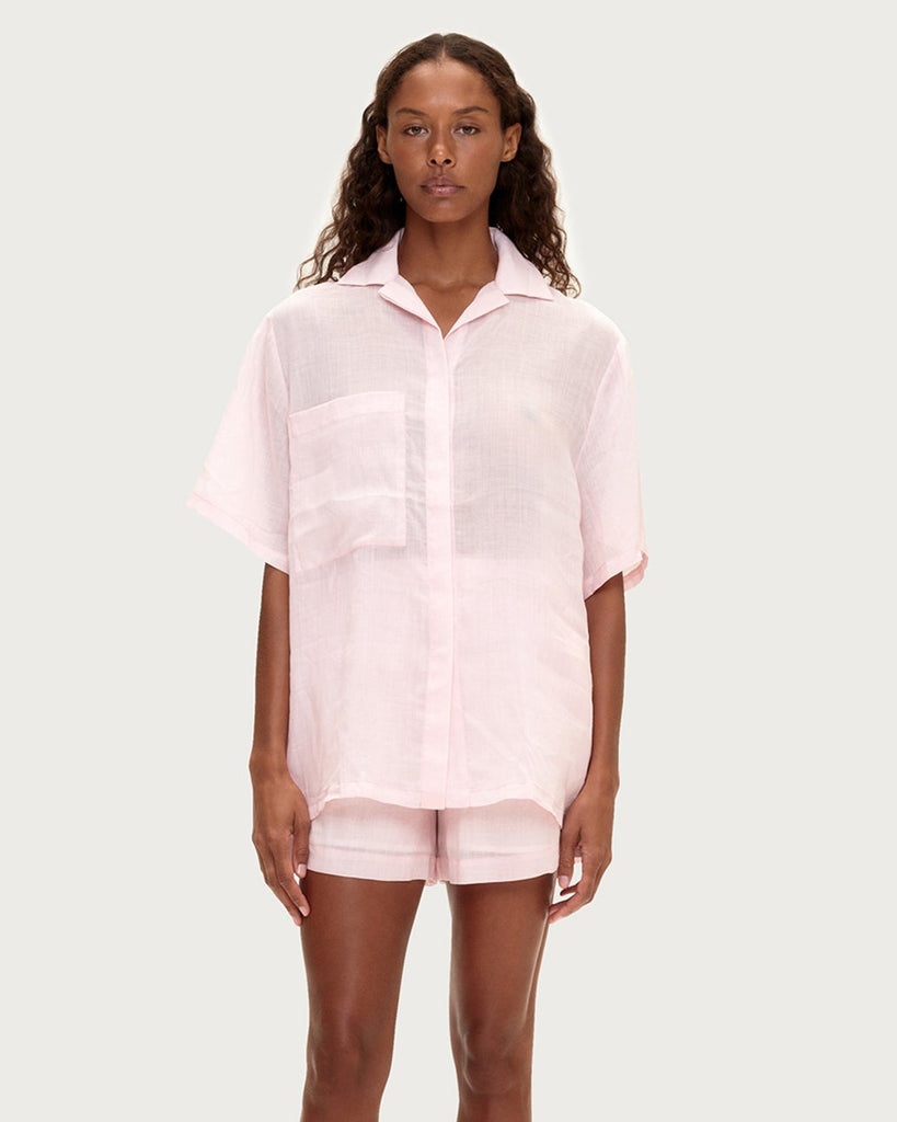 Soft Pink Ramie Shirt