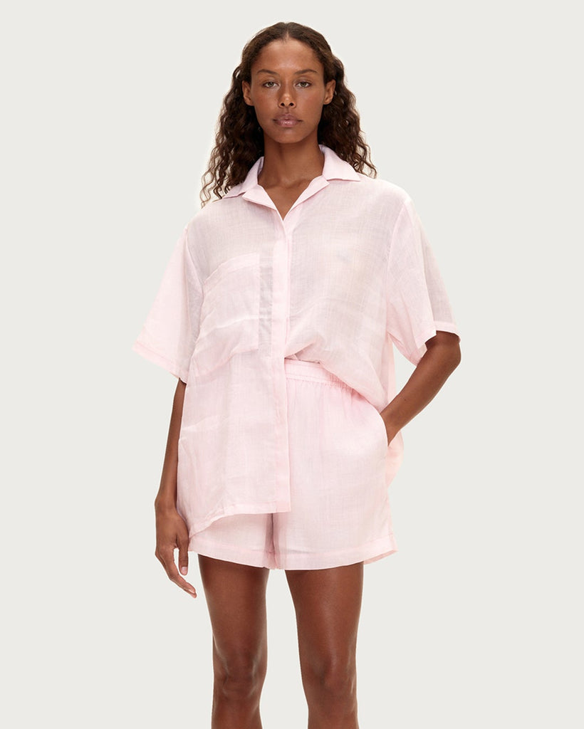 Soft Pink Ramie Shirt