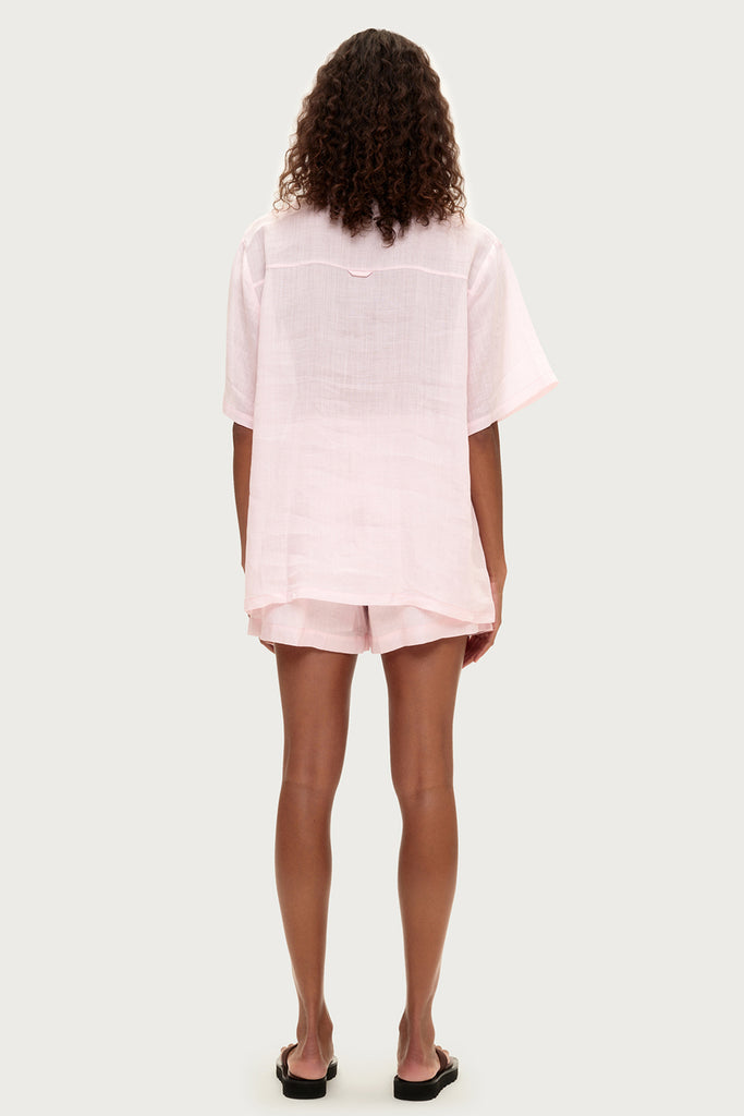 Soft Pink Ramie Shirt