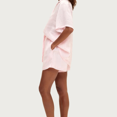 Soft Pink Ramie Shorts