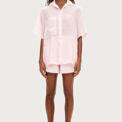 Soft Pink Ramie Shorts