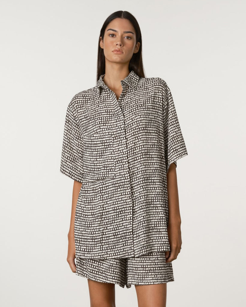 Spot Tencel Shirt