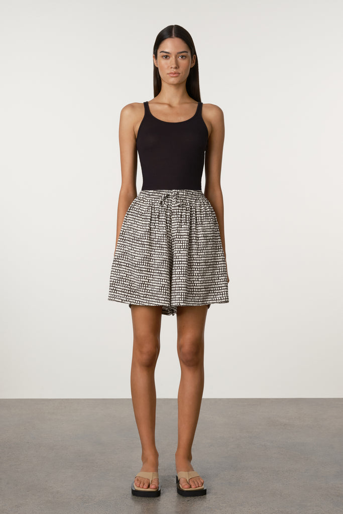 Spot Tencel Shorts