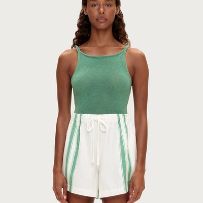 Textured Knit Tank - Green