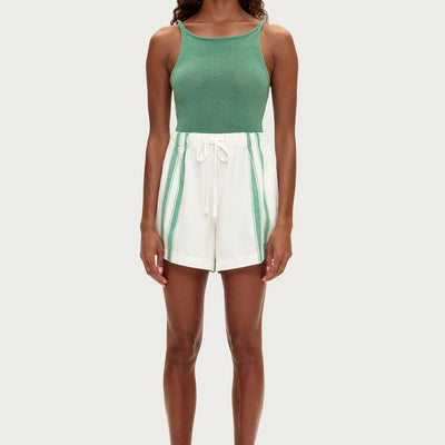 Green Stripe Shorts