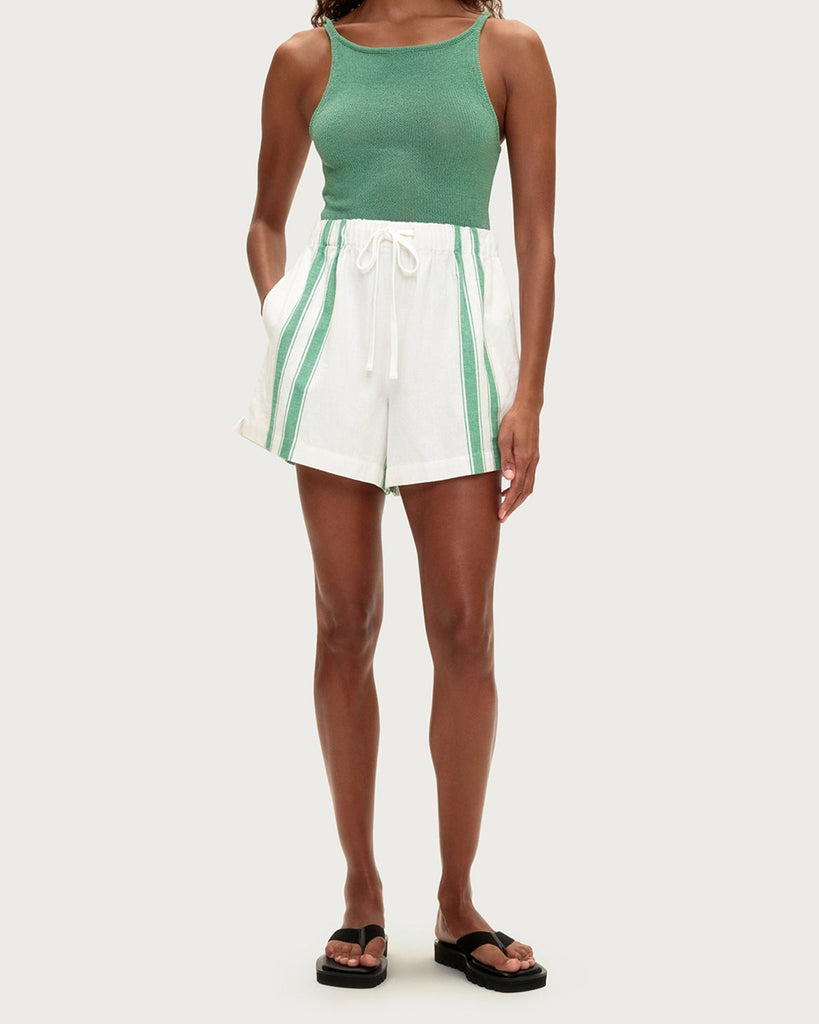 Green Stripe Shorts