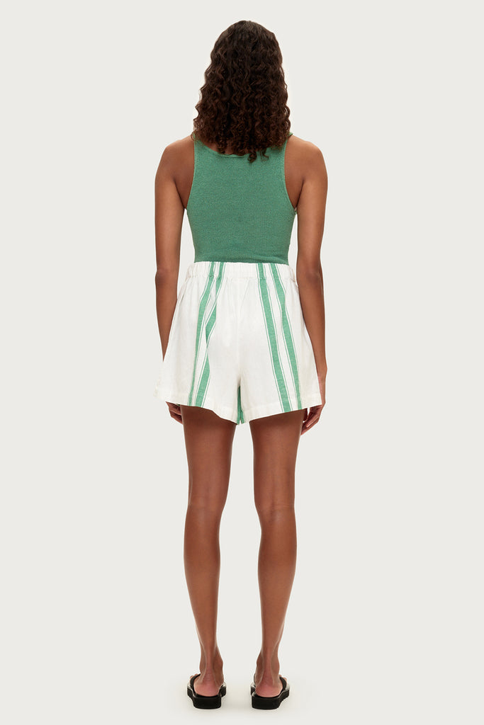 Green Stripe Shorts