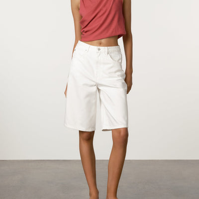 White Denim Walk Shorts