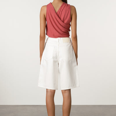 White Denim Walk Shorts