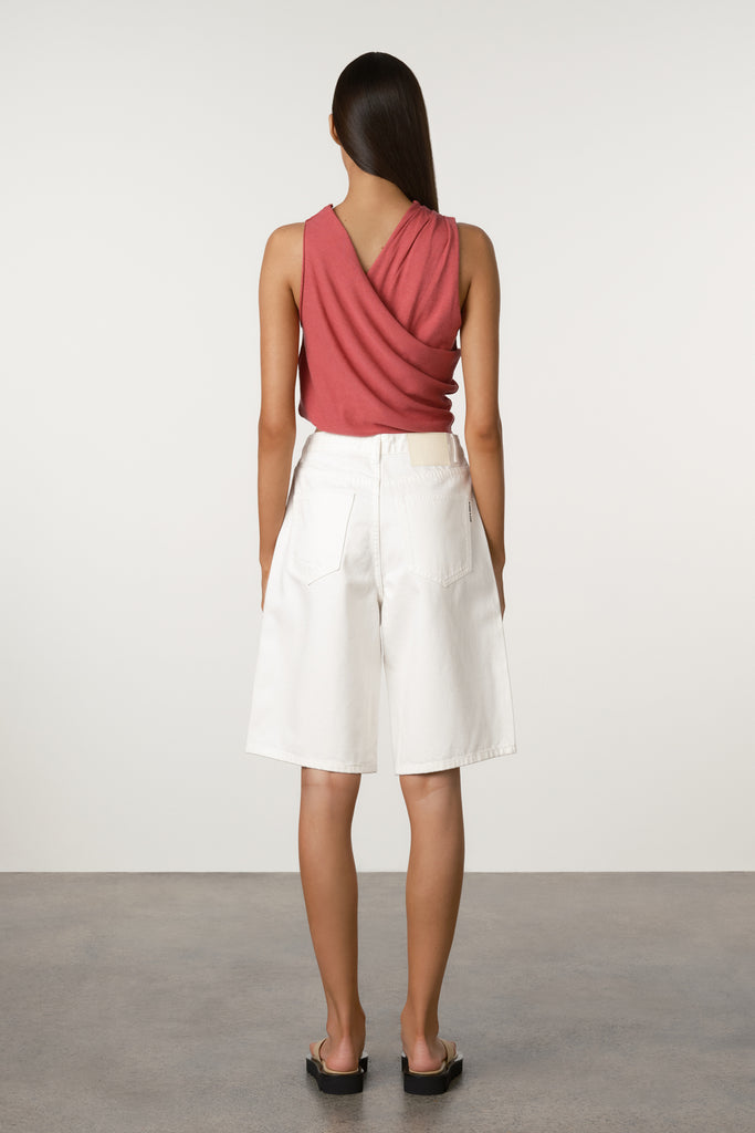 White Denim Walk Shorts