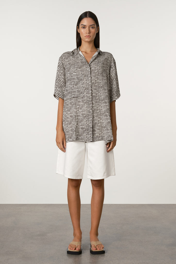 White Denim Walk Shorts