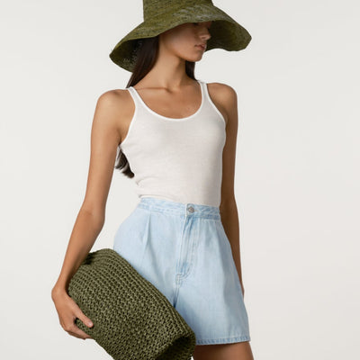 Wide Brim Hat - Olive
