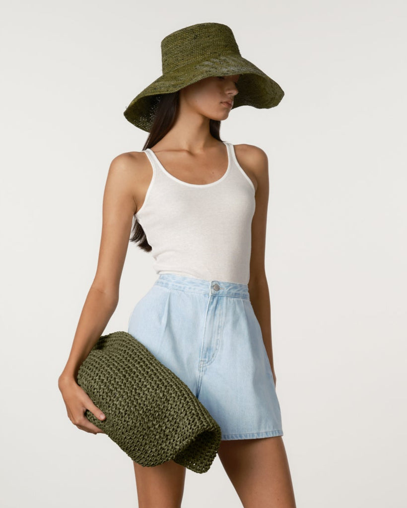 Wide Brim Hat - Olive