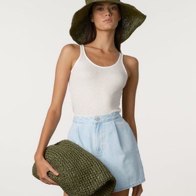 Wide Brim Hat - Olive