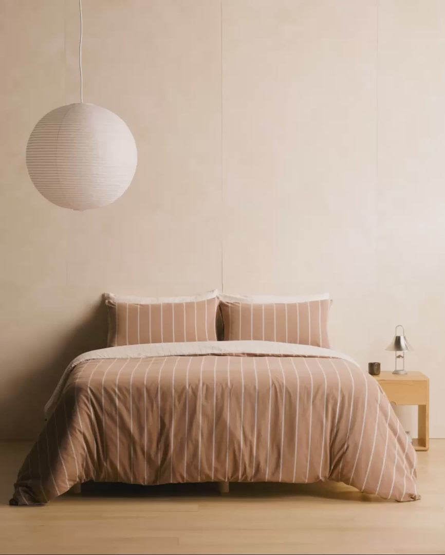 Versa Duvet Cover - Caramel & Cream
