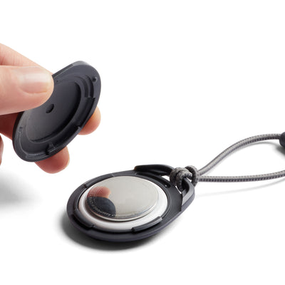 Leather AirTag Case - Black