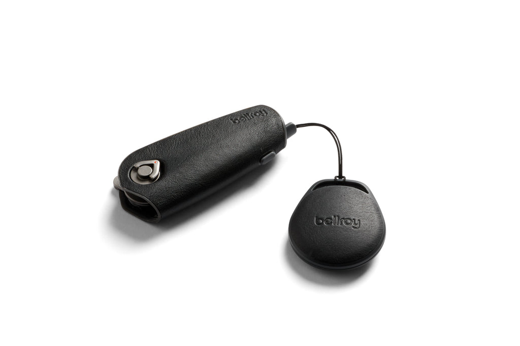 Leather AirTag Case - Black