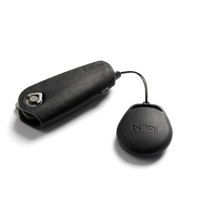 Leather AirTag Case - Black