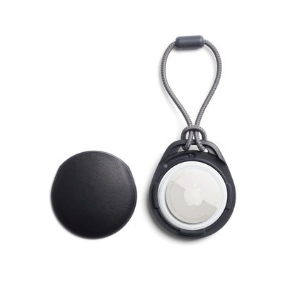 Leather AirTag Case - Black