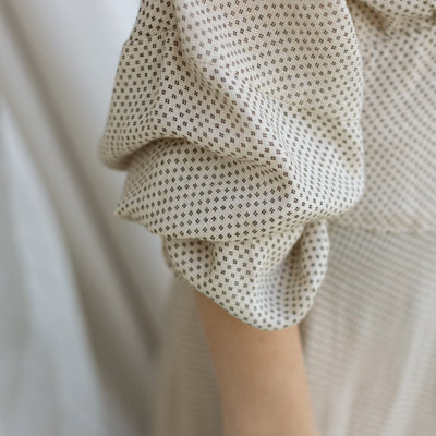 Paper Plane - Mina - Peachy Dress - Oatmeal Print