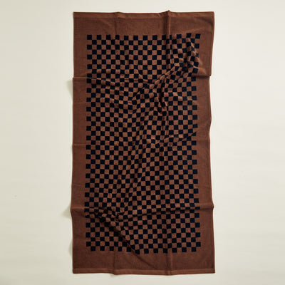 Baina - Roman Pool Towel - Tabac & Noir