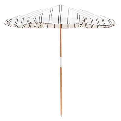 Amalfi Beach Umbrella - Black Stripe