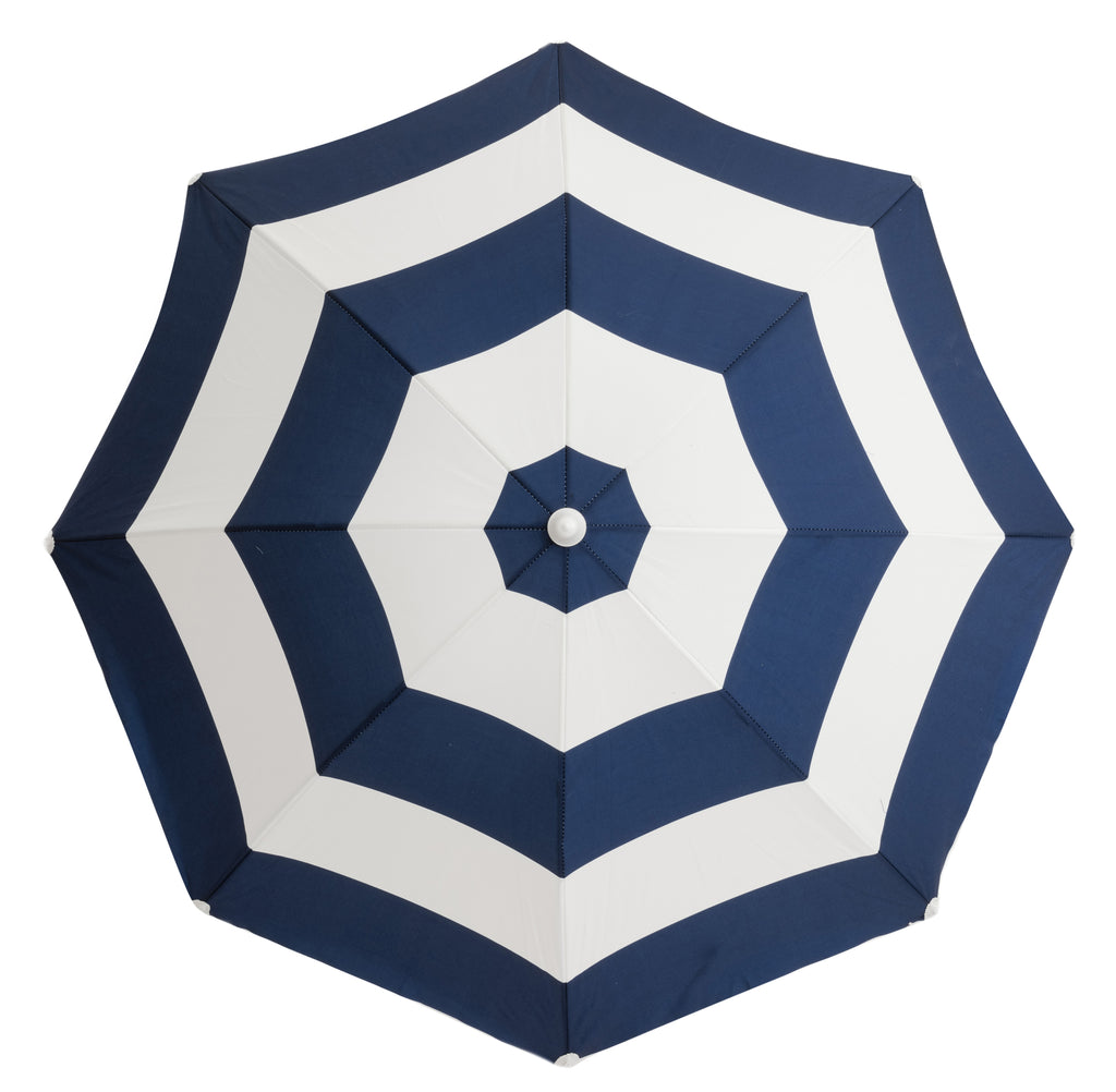 Holiday Beach Umbrella - Navy Capri Stripe