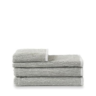Classic Towels - Olive & White Stripe