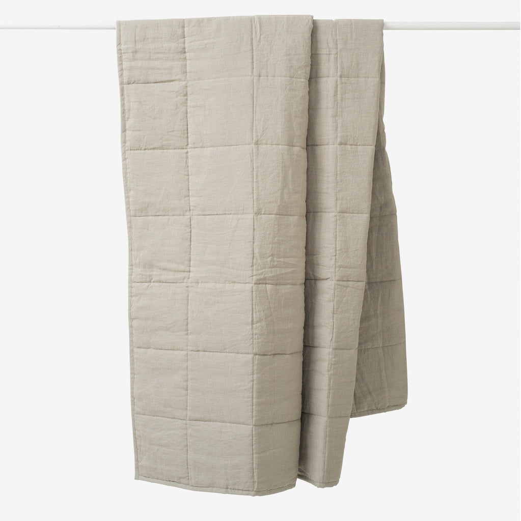 Linen Quilted Blanket - Puddle