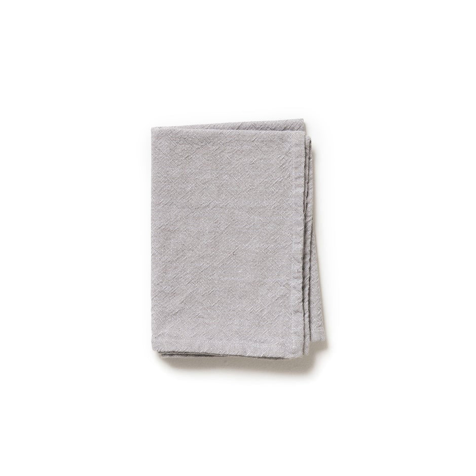 Washed Cotton Tea Towel - Grey