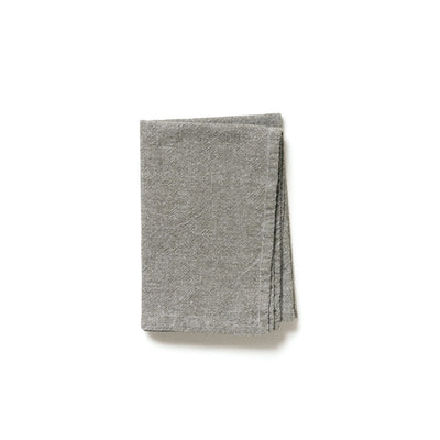 Washed Cotton Tea Towel - Olive Stripe
