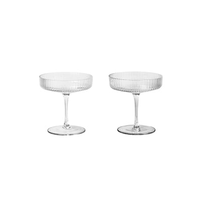 Ripple Champagne Coupes - Set of 2 - Ferm Living - Paper Plane