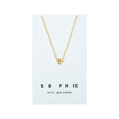 Sophie - Little Letter Necklace - Gold