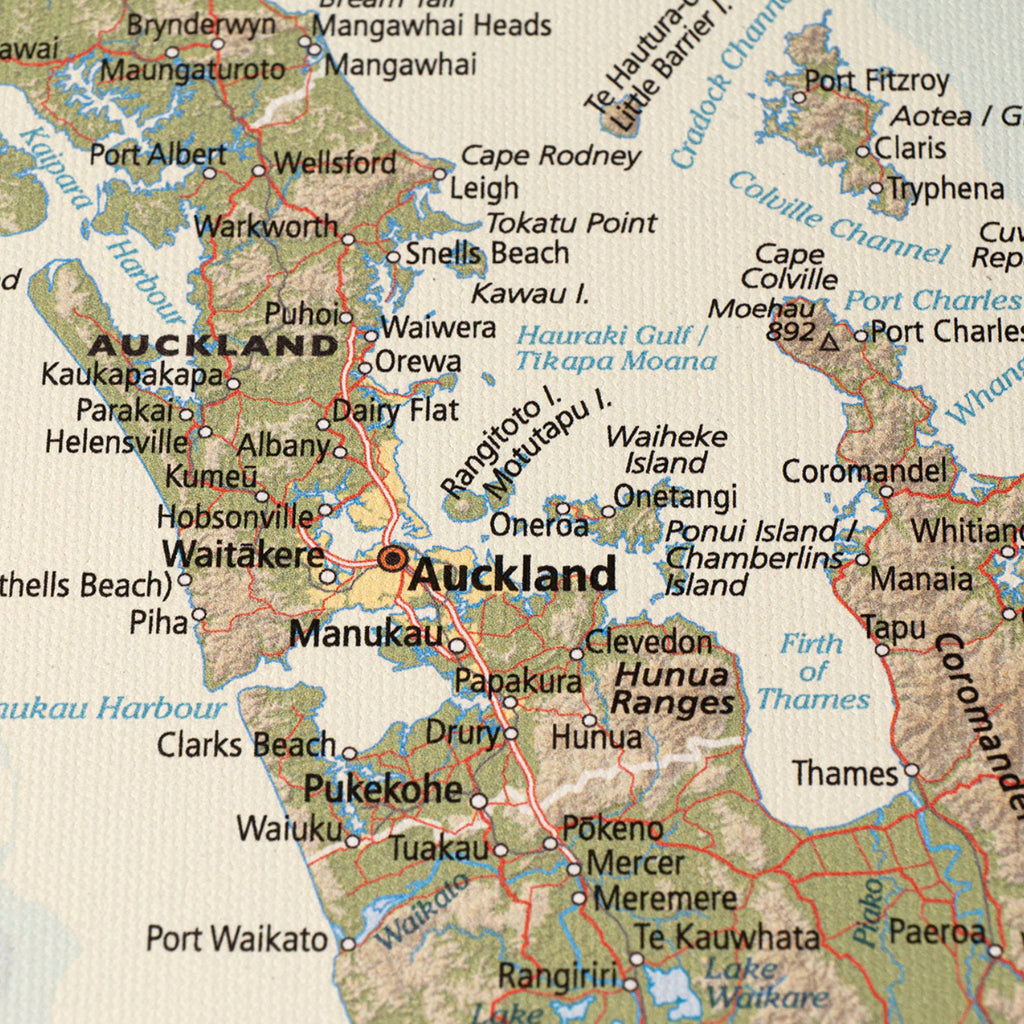 Hanging Canvas Map of Aotearoa/New Zealand
