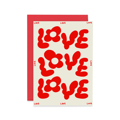 Embossed Card - Love Love Love