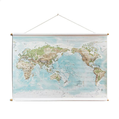 Hanging Canvas World Maps