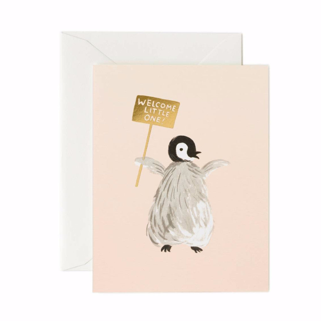 Card - Welcome Penguin  - Greeting Card - Rifle Paper Co. -  NZ Stockist - Paper Plane