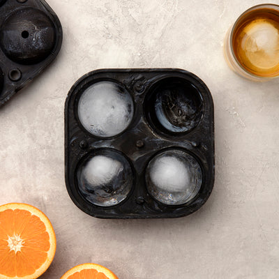 Silicone Ice Cube Tray -  Marble Black / Sphere Mold - Mt Maunganui Store - Paper Plane - NZ Stockist
